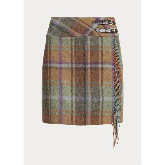 Lauren Ralph Lauren Dresses & Skirts - NEW! Lauren Ralph Lauren Women's 12 Plaid Fringe-Trim Tweed Mini Skirt NWT $225